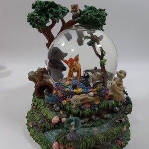 RARE Vintage Disney BAMBI Musical Motion Snow Globe Little April Showers TESTED